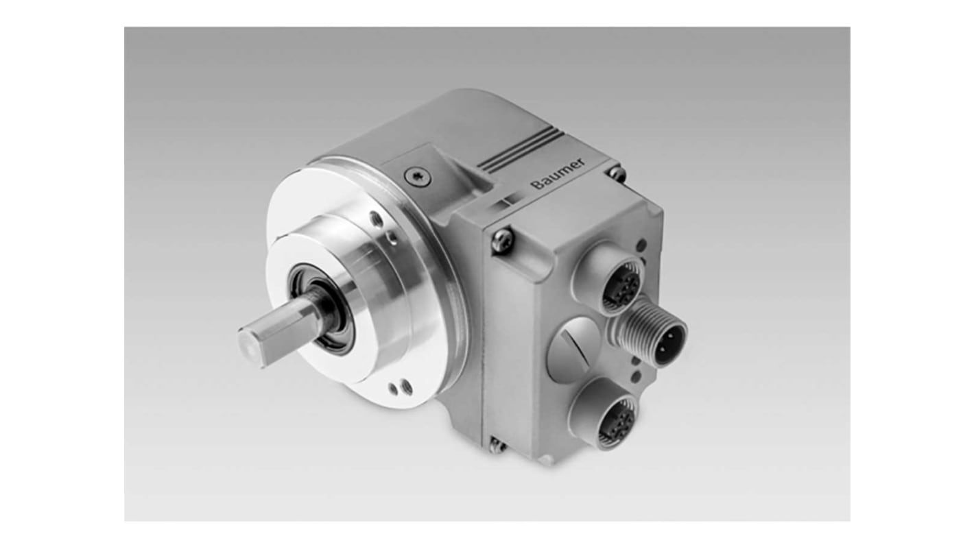 Encoder absoluto Baumer serie EAL580, 6000rpm máx., interfaz EtherCAT, con Conector M12, 10 → 30 V dc, IP65