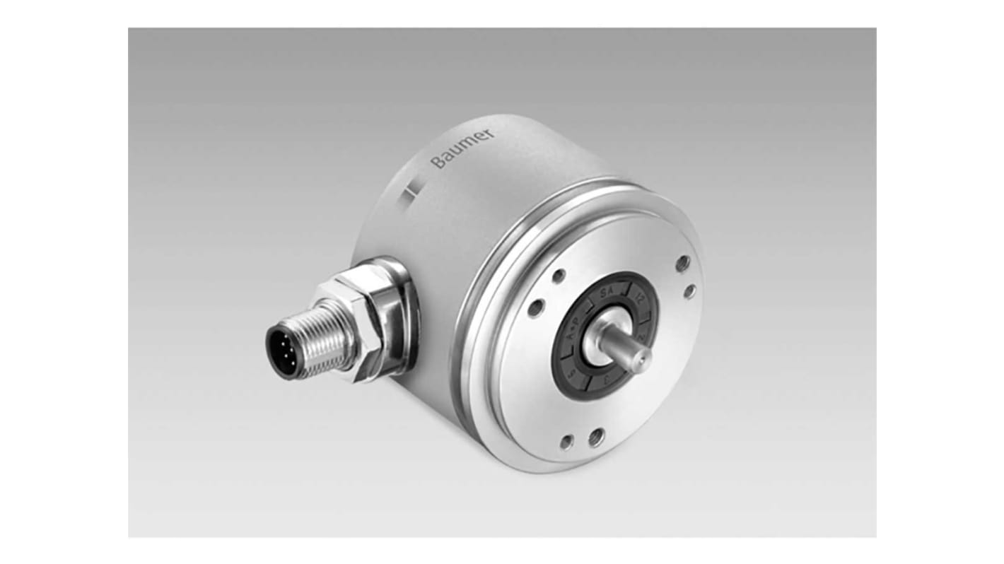 Encoder absoluto Baumer serie EAM580, 6000rpm máx., interfaz CANOpen, con Salida de cable de 2 m, 10 → 30 V dc,