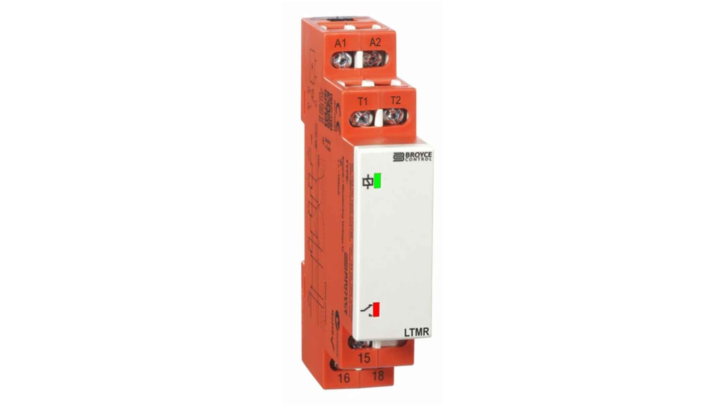 Broyce Control Temperature Monitoring Relay, SPDT, DIN Rail