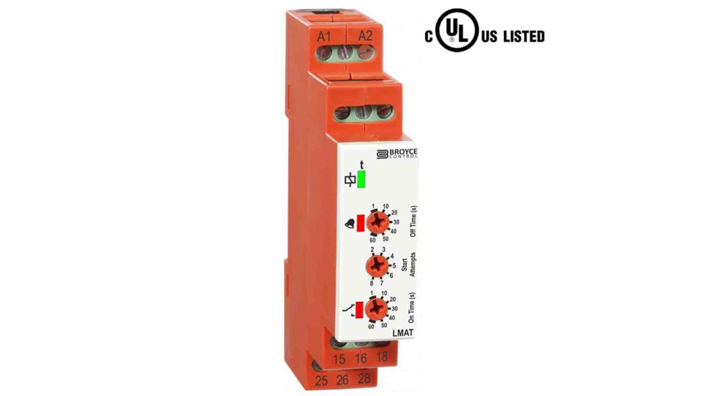 LMAT 1248V AC/DC Broyce Control LMAT Series DIN Rail Mount Timer