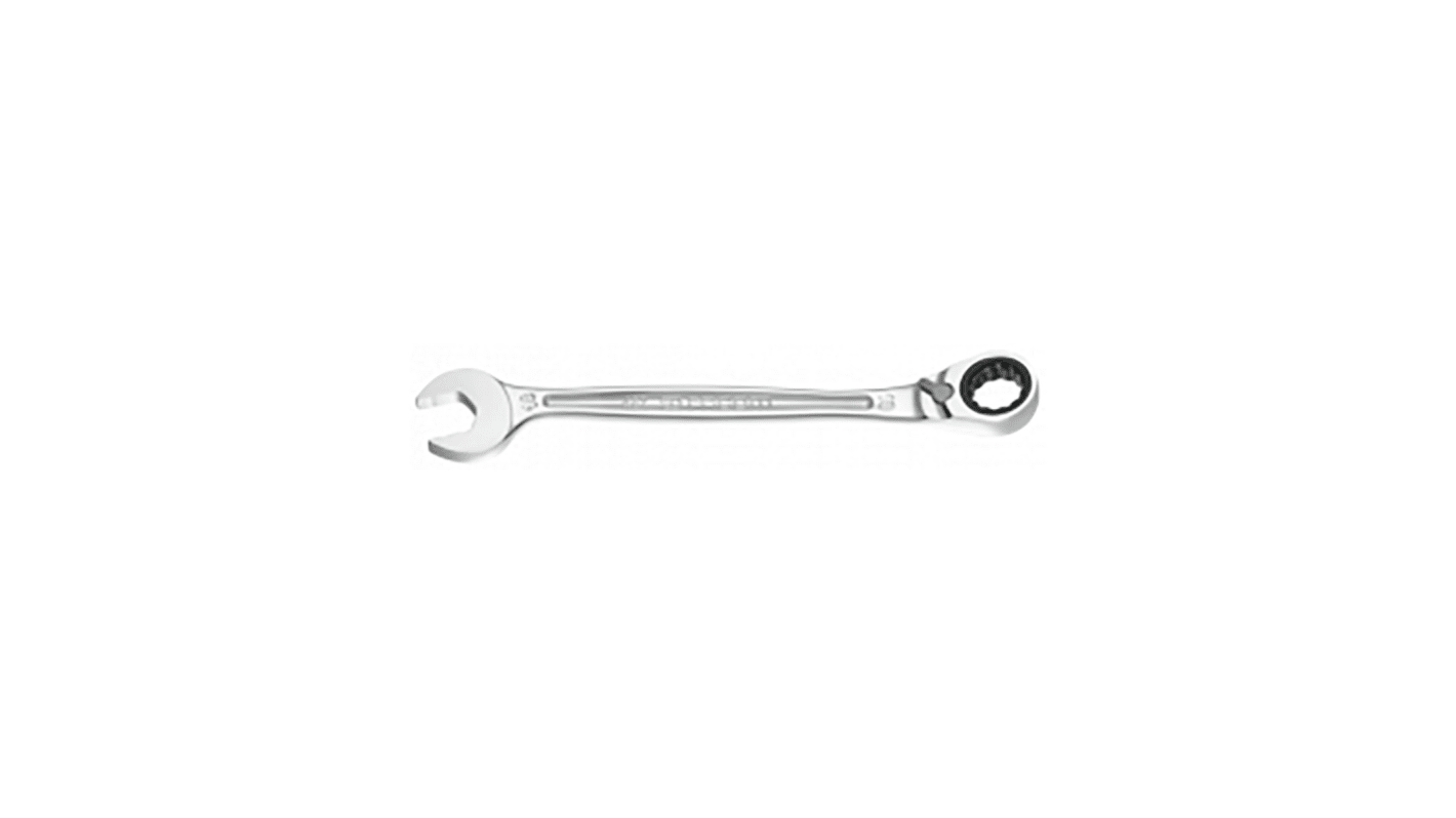 Facom Combination Ratchet Spanner, 27mm, Metric, Double Ended, 356 mm Overall
