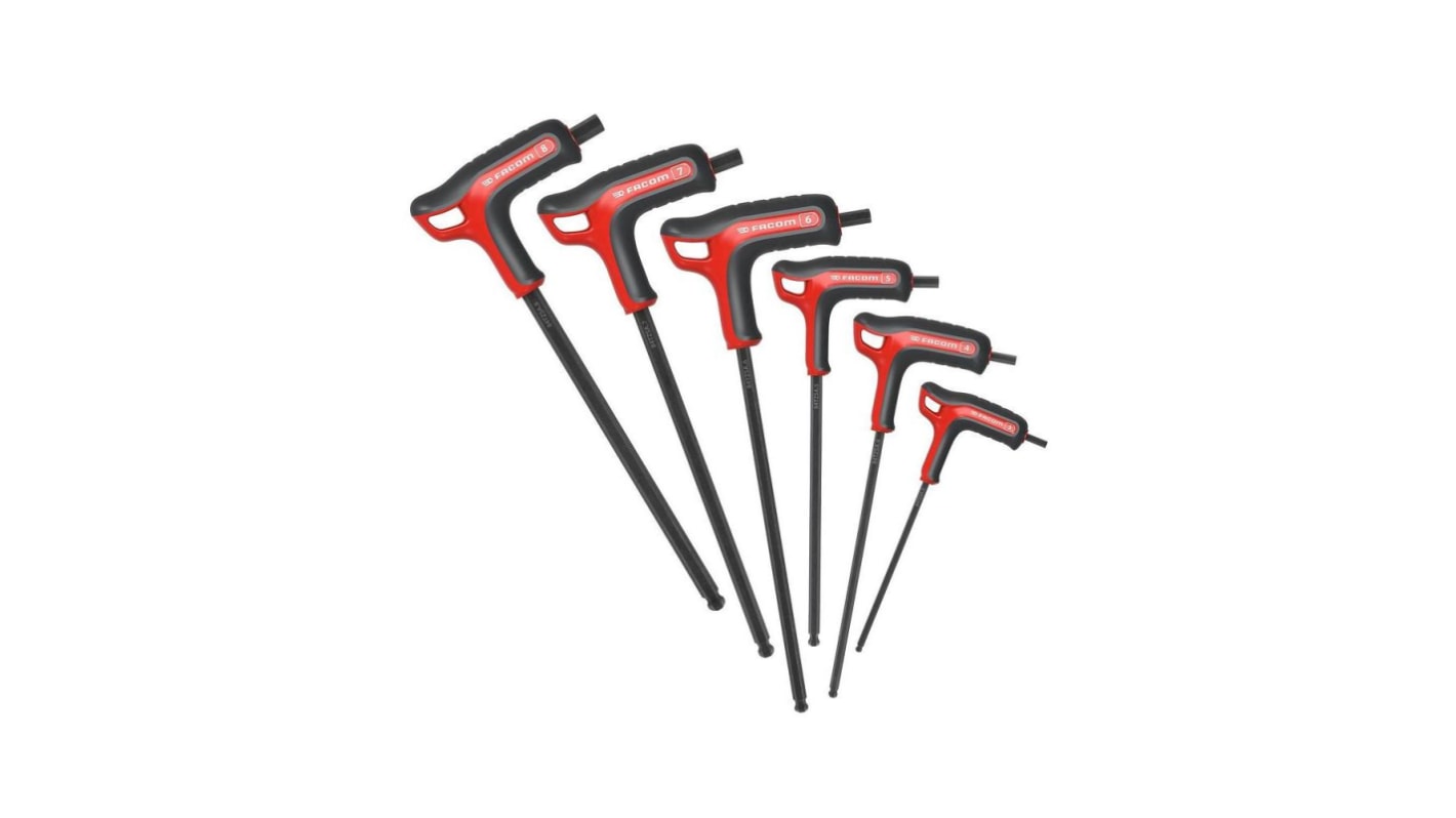 Facom T Shape Metric Hex Key Set