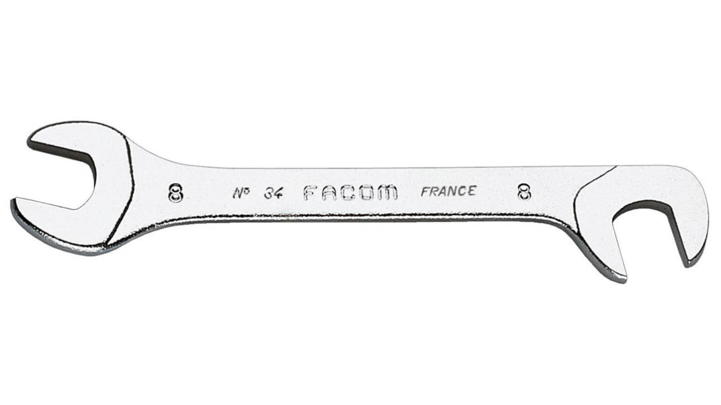 Facom Double Ended Open Spanner, 8mm, Metric, Double Ended, 90 mm Overall