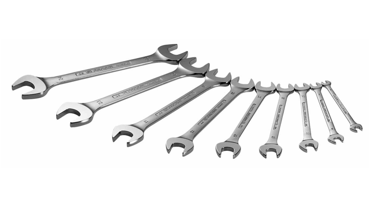 Facom 44.JE Series 9-Piece Spanner Set, 3.2 x 5.5 → 18 x 19 mm