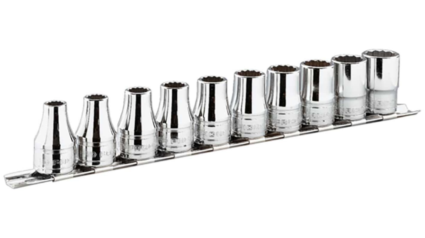 R.40U 11Piece Imperial 1/4 in Standard Socket Set , 6 point RS
