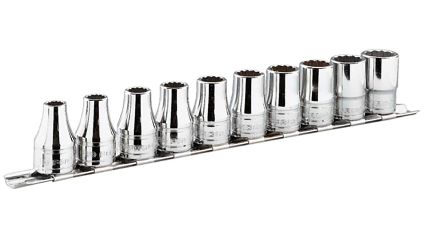 Facom 11-Piece Imperial 1/4 in Standard Socket Set , 6 point