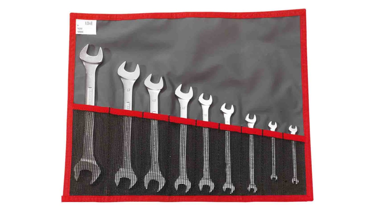 Facom 44.JU Series 8-Piece Spanner Set, 1/4 x 5/16 → 1.1/8 x 1.1/4 in