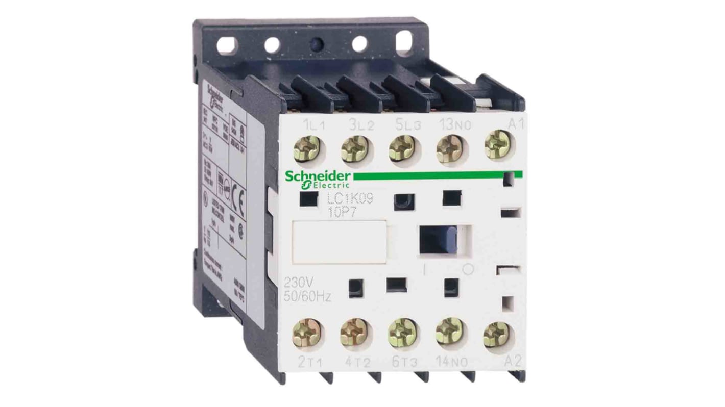 Schneider Electric LC1K Series Contactor, 110 V ac Coil, 3-Pole, 6 A, 3 kW, 3NO, 690 V ac