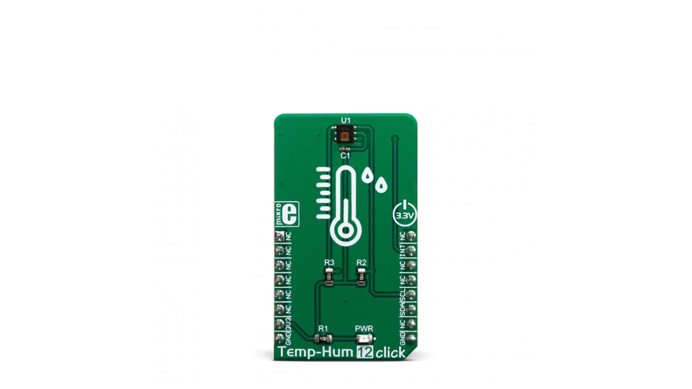 MikroElektronika HDC2080 Temp&Hum 12 Click Entwicklungskit, Temperatur- und Feuchtigkeitssensor