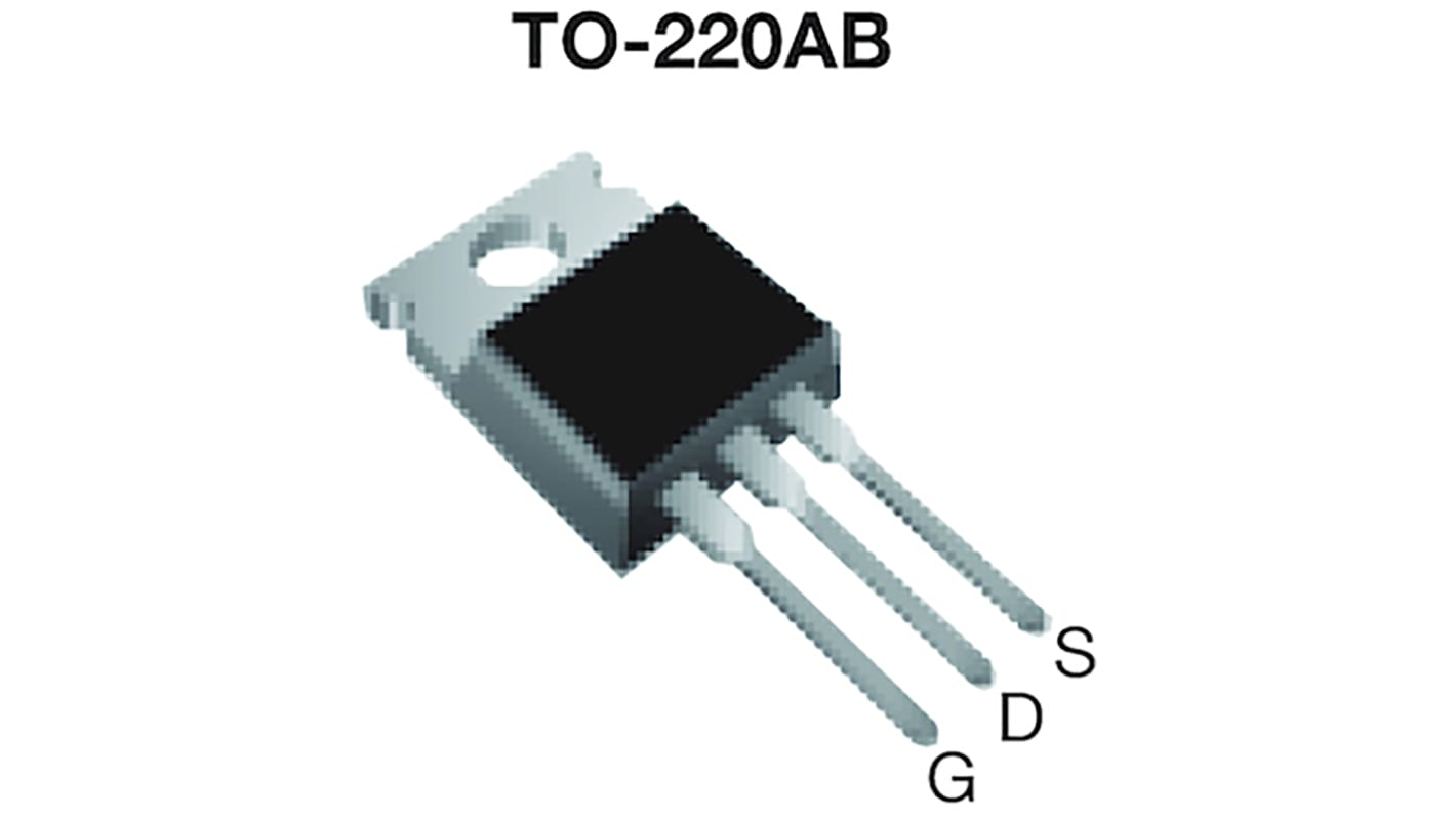 N-Channel MOSFET, 19 A, 600 V, 3-Pin TO-220AB Vishay SIHP22N60EF-GE3