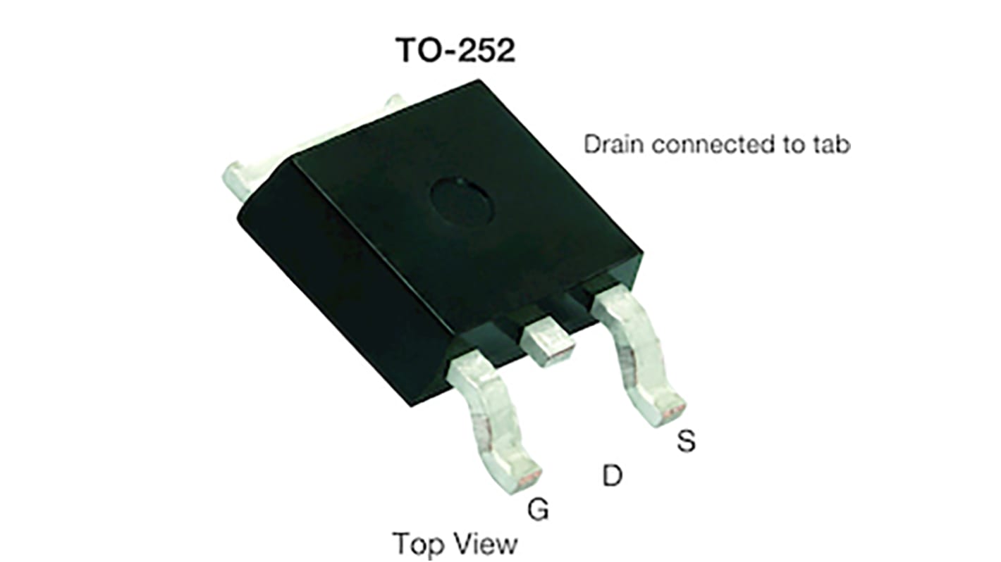 Vishay Nチャンネル MOSFET60 V 100 A 表面実装 パッケージDPAK (TO-252) 3 ピン