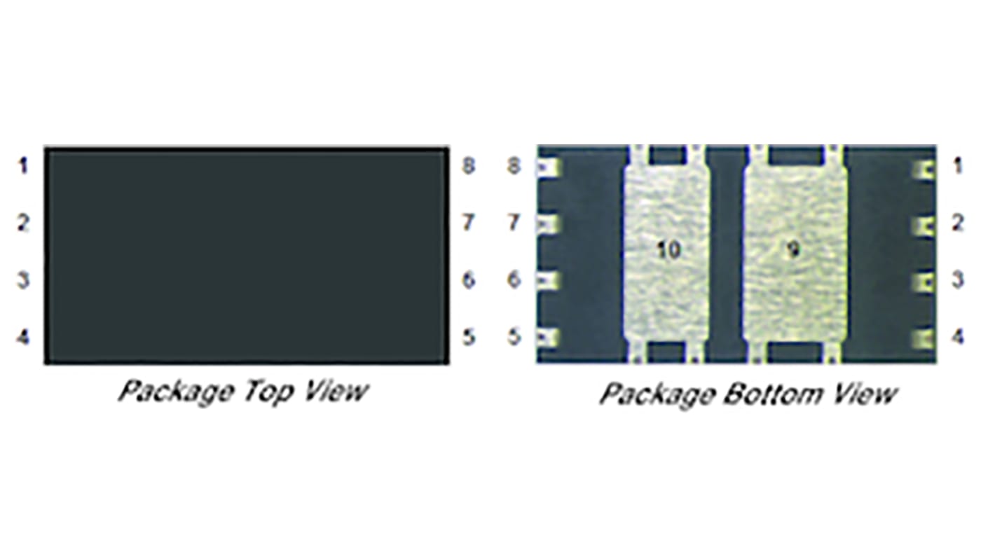 3 NPN-Channel MOSFET, 30 A, 30 A, 20 A, 200 (Channel 3) V, 40 (Channel 1) V, 40 (Channel 2) V, 10-Pin Triple Die Vishay