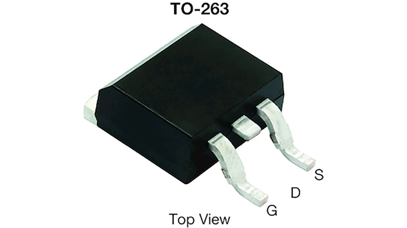 MOSFET Vishay, canale N, 2,2 mΩ, 150 A, D2PAK (TO-263), Montaggio superficiale