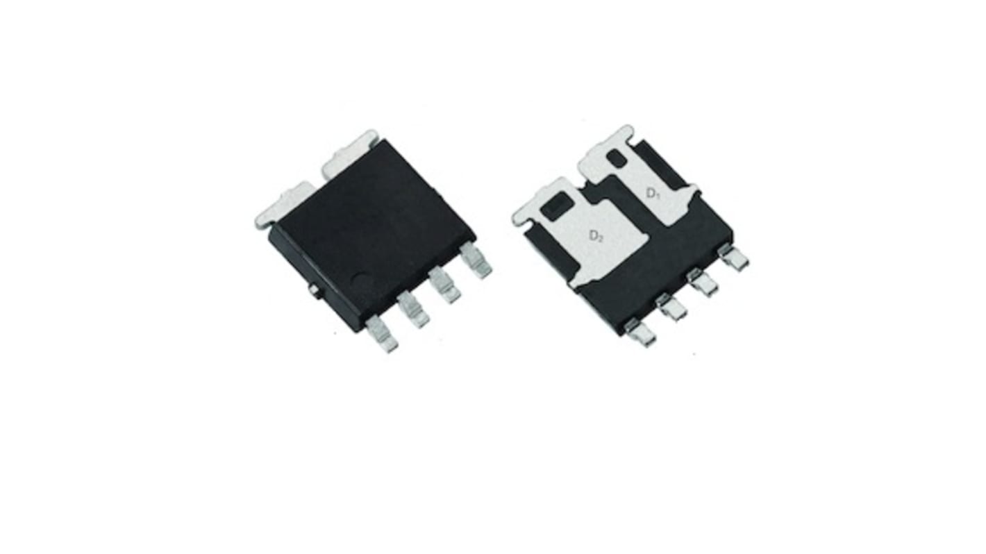 Vishay SQJ208EP-T1_GE3 N-Kanal Dual, SMD MOSFET 40 V (Kanal 1), 40 V (Kanal 2) / 20 A, 60 A 27 W, 48 W, 6-Pin PowerPAK