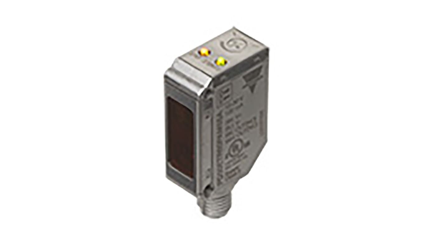 Fotocélula miniatura Carlo Gavazzi, Sistema Reflex, alcance 6 m, salida PNP NA/NC, Conector de M8 4 clavijas, IP68,