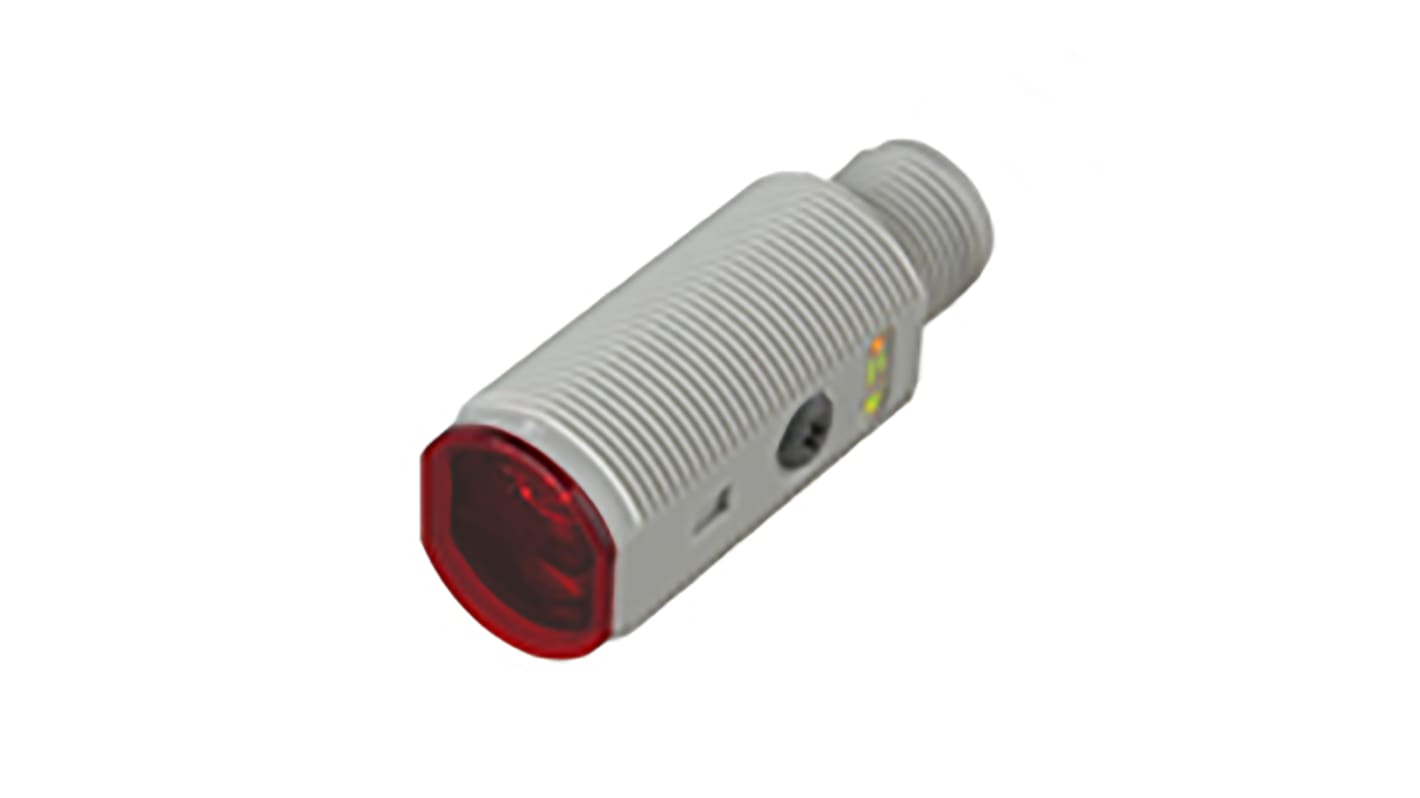 Carlo Gavazzi PA18 Miniatur Optischer Sensor, Durchgangsstrahl, Bereich 20 m, PNP Schließer/Öffner Ausgang, 4-poliger