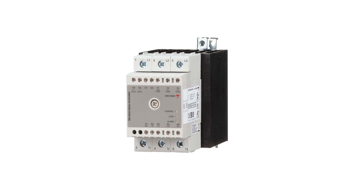 Carlo Gavazzi ソリッドステートリレー 最大負荷電流:50 A 最大負荷電圧:660 V ac DINレール, RGC2P60V40C1DM