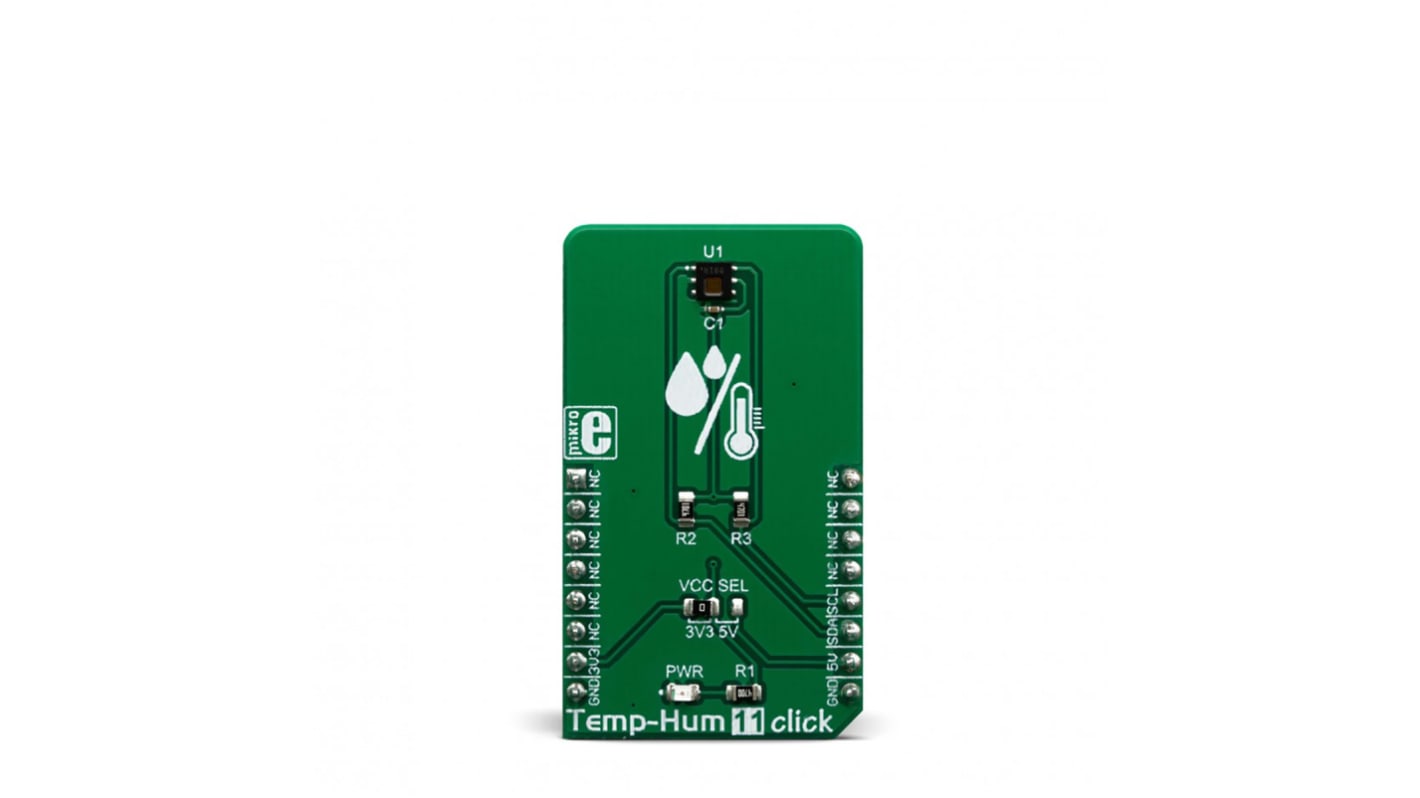 MikroElektronika HDC1080 Temp&Hum 11 Click Entwicklungskit, Temperatur- und Feuchtigkeitssensor
