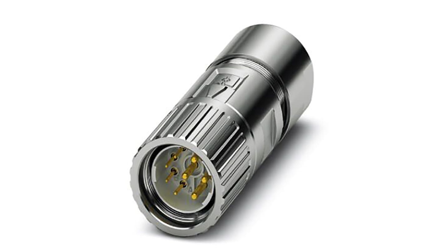 Phoenix Contact M23 PRO M23 Rundsteckverbinder Stecker 8-polig / 30.0A Kabelmontage, Crimpanschluss IP66, IP68, IP69K