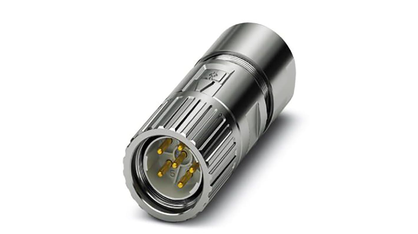 Phoenix Contact M23 PRO M23 Rundsteckverbinder Stecker 6-polig / 30.0A Kabelmontage, Crimpanschluss IP66, IP68, IP69K