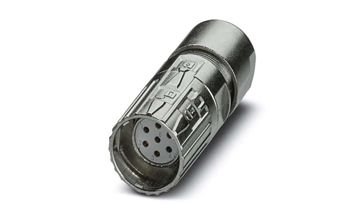 Conector circular Phoenix Contact hembra serie M23 PRO de 7 vías hembra, montaje aéreo, IP66, IP68