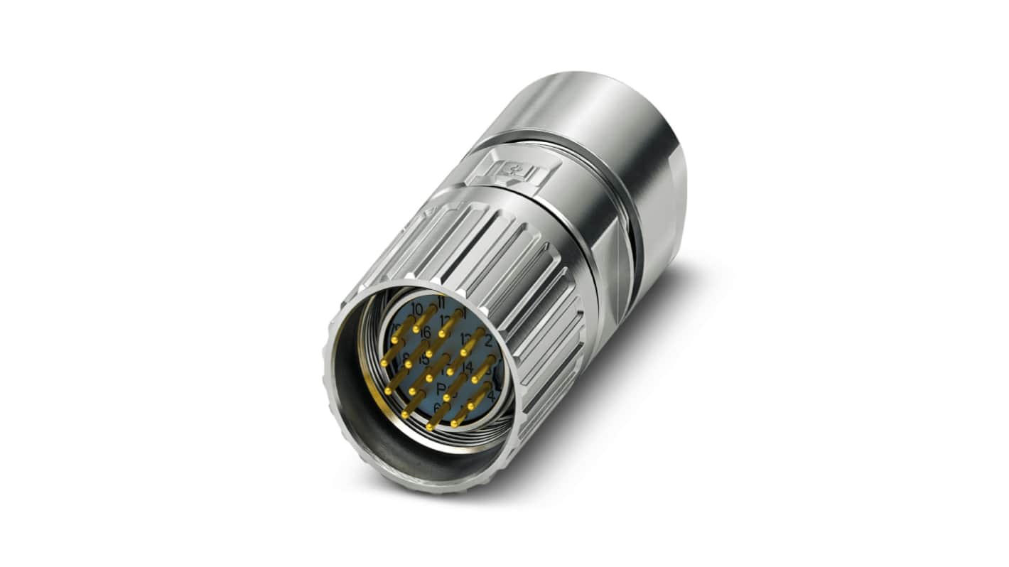 1629200 Phoenix Contact Circular Connector, 17 Contacts, Cable Mount, M23 Connector, Plug