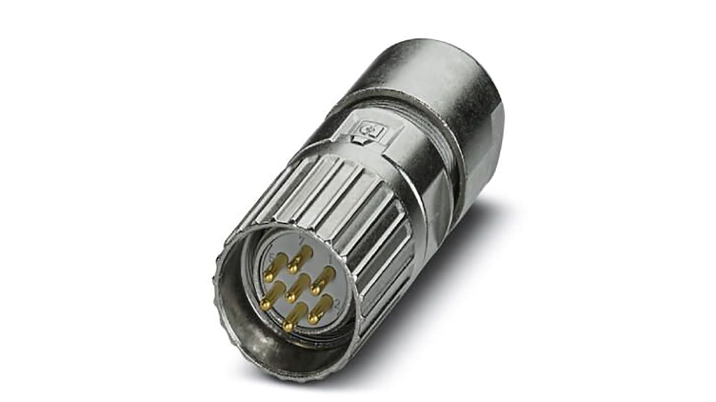 Conector circular Phoenix Contact macho serie M23 PRO de 7 vías macho, montaje aéreo, IP66, IP68