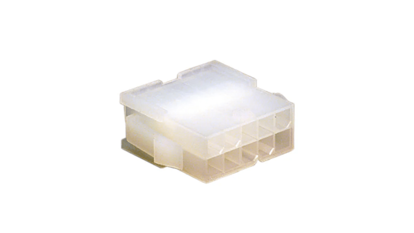 Molex Mini-Fit Crimpsteckverbinder-Gehäuse Stecker 4mm, 10-polig / 2-reihig, Tafelmontage für 5558, 30490