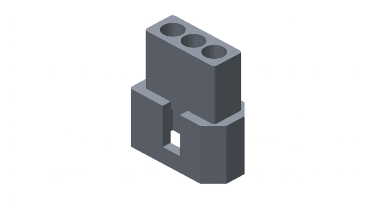 Molex Standard .062" Crimpsteckverbinder-Gehäuse Stecker 1.57mm, 3-polig / 1-reihig, Kabelmontage für 1560