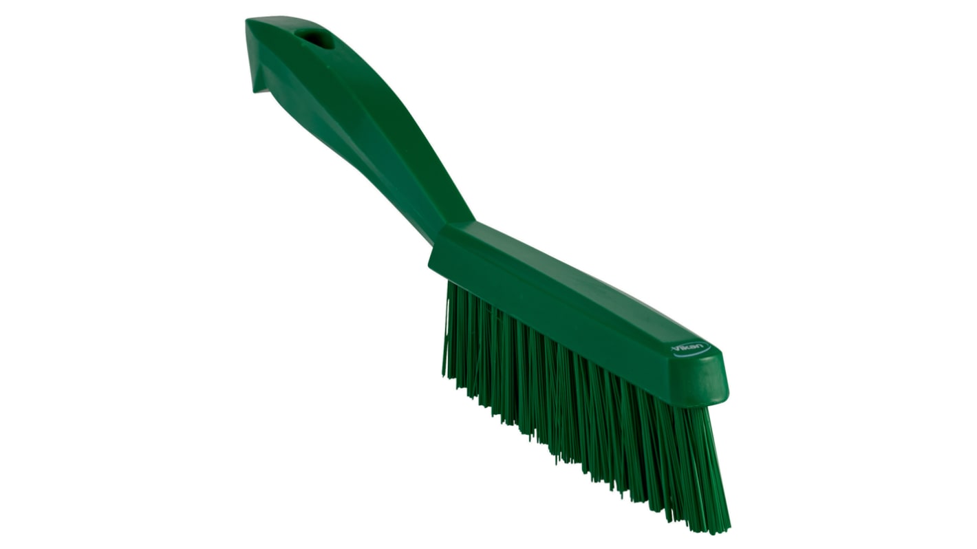 Vikan Extra Hard Bristle Green Scrubbing Brush, 33mm bristle length, PET bristle material