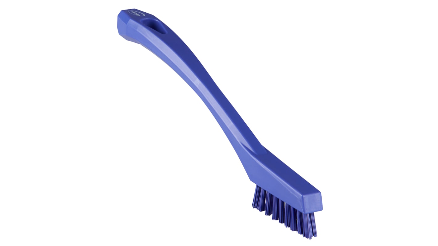 Vikan Extra Hard Bristle Purple Scrubbing Brush, 15mm bristle length, PET bristle material