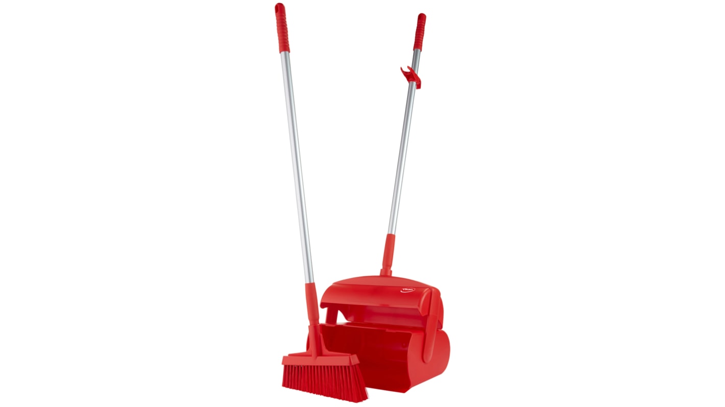 Pelle et brosse avec brosse PET Rouge Vikan