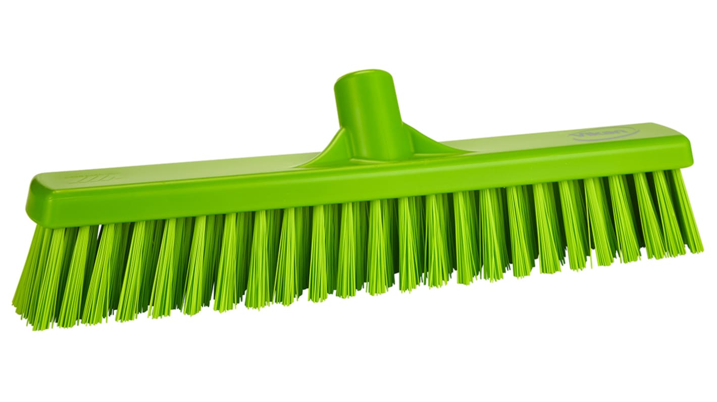 Vikan Broom, Green With PET Bristles