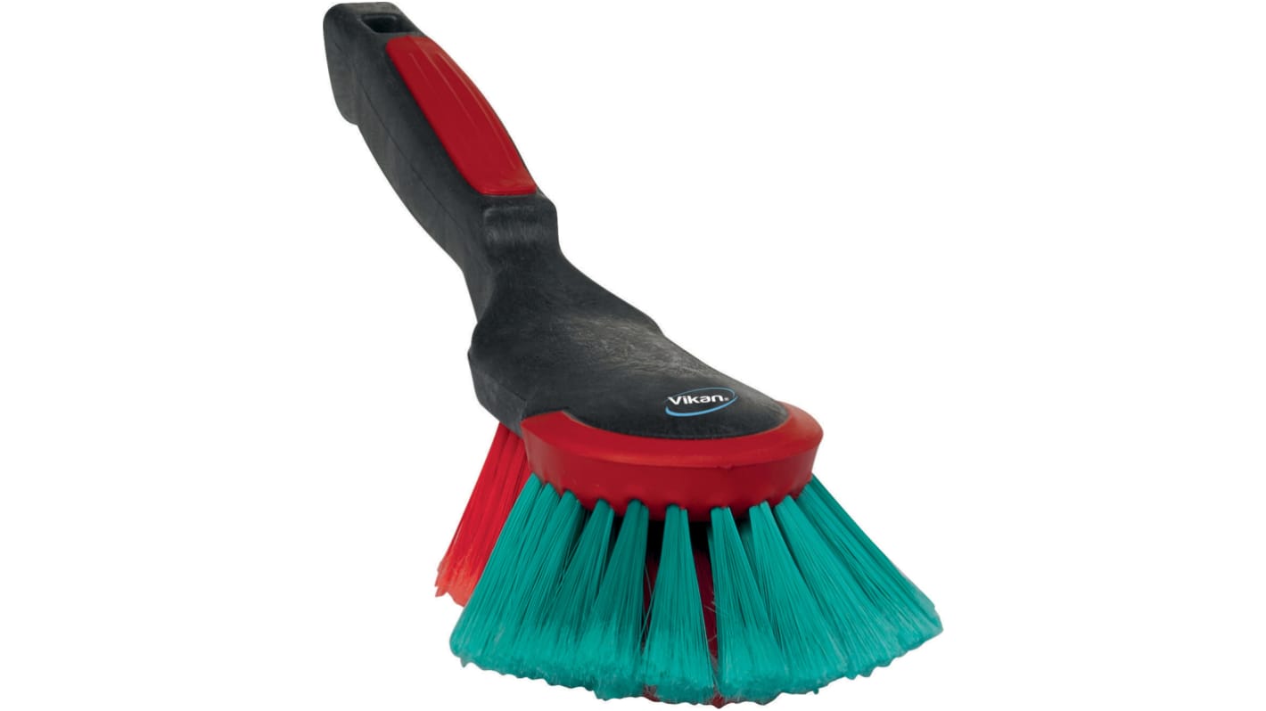 Vikan Soft Bristle Black Scrubbing Brush, 40mm bristle length, Polyester bristle material