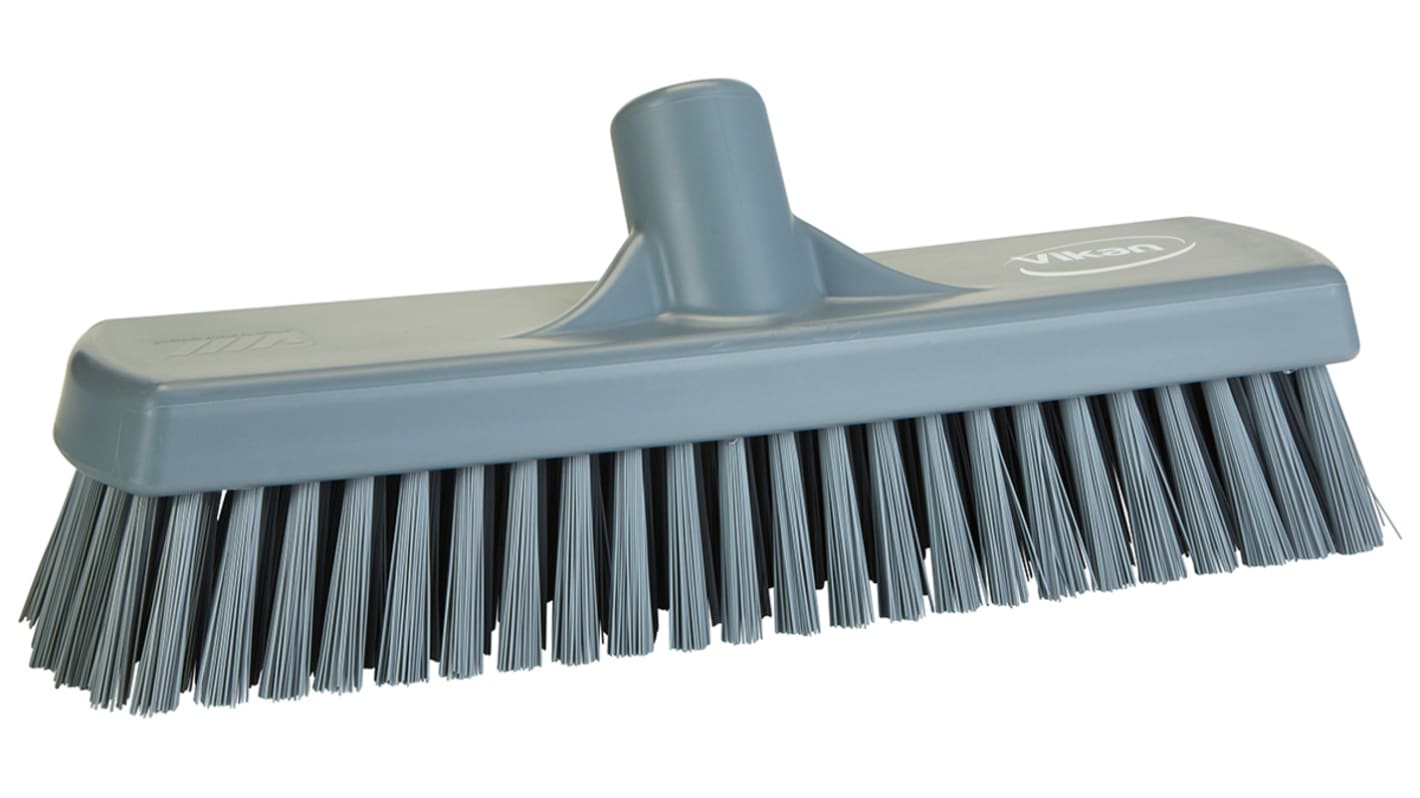 Vikan Hard Bristle Grey Scrubbing Brush, 46mm bristle length, PET bristle material