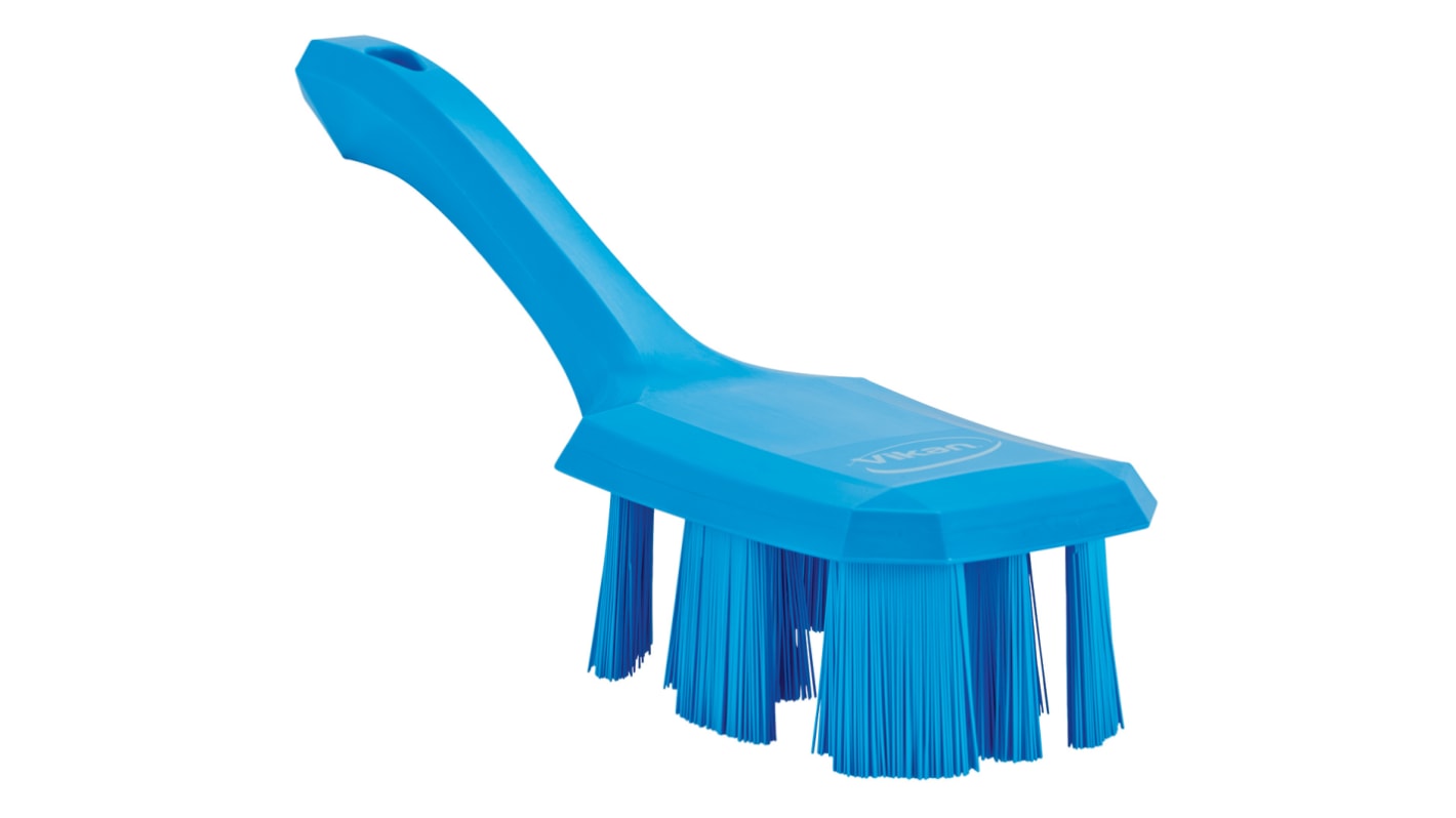 Vikan Hard Bristle Blue Scrubbing Brush, 37mm bristle length, PET bristle material