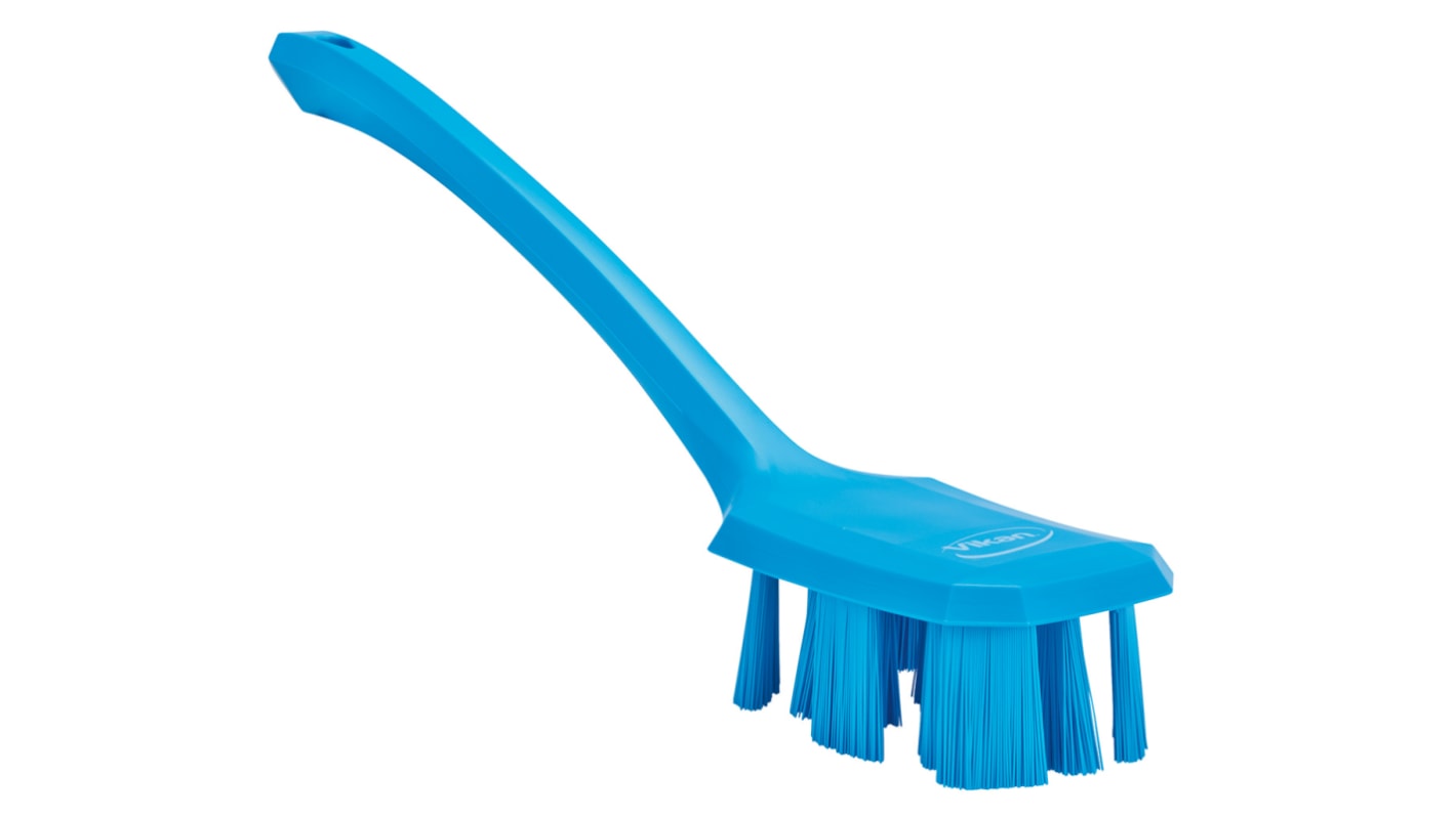 Vikan Hard Bristle Blue Scrubbing Brush, 37mm bristle length, PET bristle material