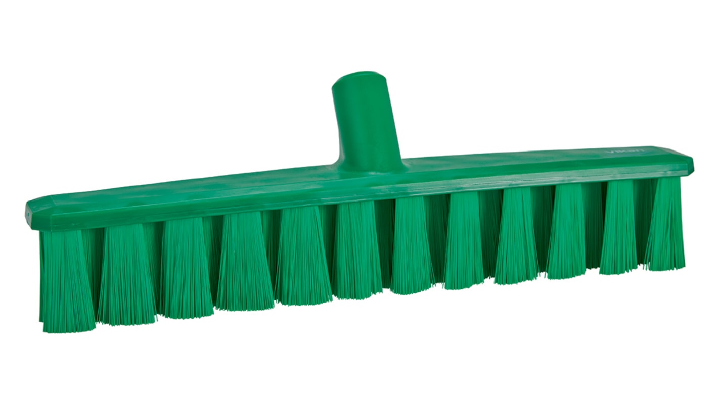 Vikan Broom, Green With PET Bristles