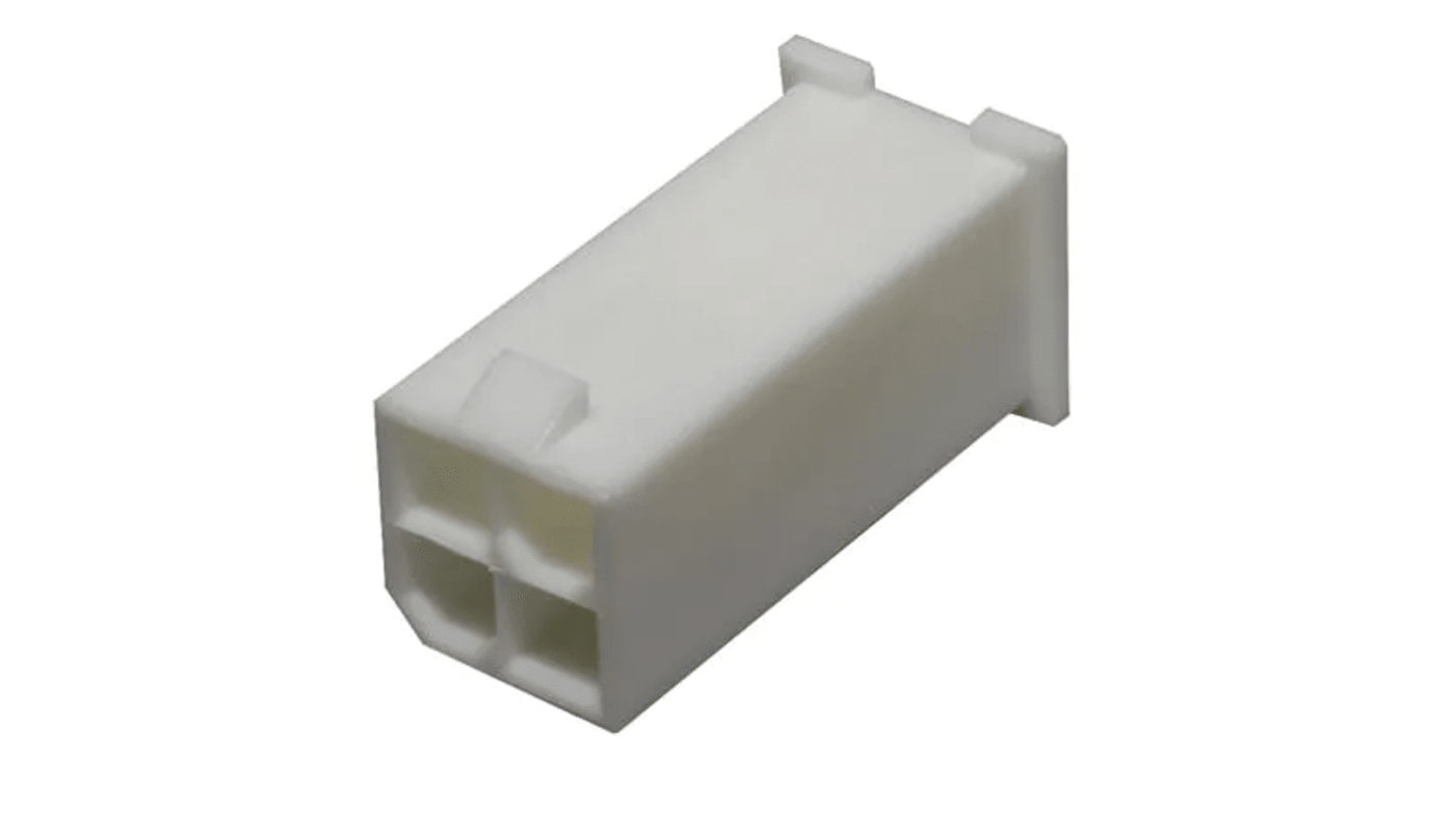 Carcasa de conector de crimpado Molex 39-01-3049, Serie Mini-Fit, paso: 4.2mm, 4 contactos, 2 filas, Macho, Montaje de