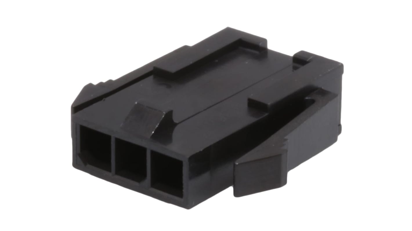 Molex Micro-Fit Crimpsteckverbinder-Gehäuse Stecker 3mm, 3-polig / 2-reihig, Tafelmontage für 43031 Micro-Fit 3.0