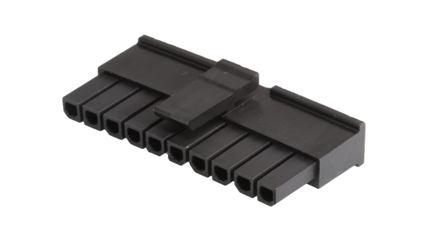 Carcasa de conector de crimpado Molex 43645-1000, Serie Micro-Fit, paso: 3mm, 10 contactos, , 1 fila filas, Hembra,