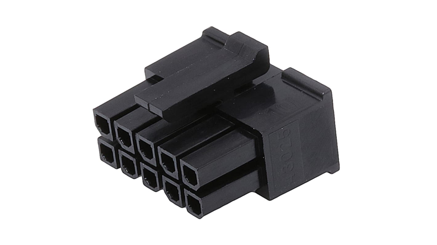 Carcasa de conector de crimpado Molex 43025-1000, Serie Micro-Fit, paso: 3mm, 10 contactos, 2 filas, Hembra, Montaje de