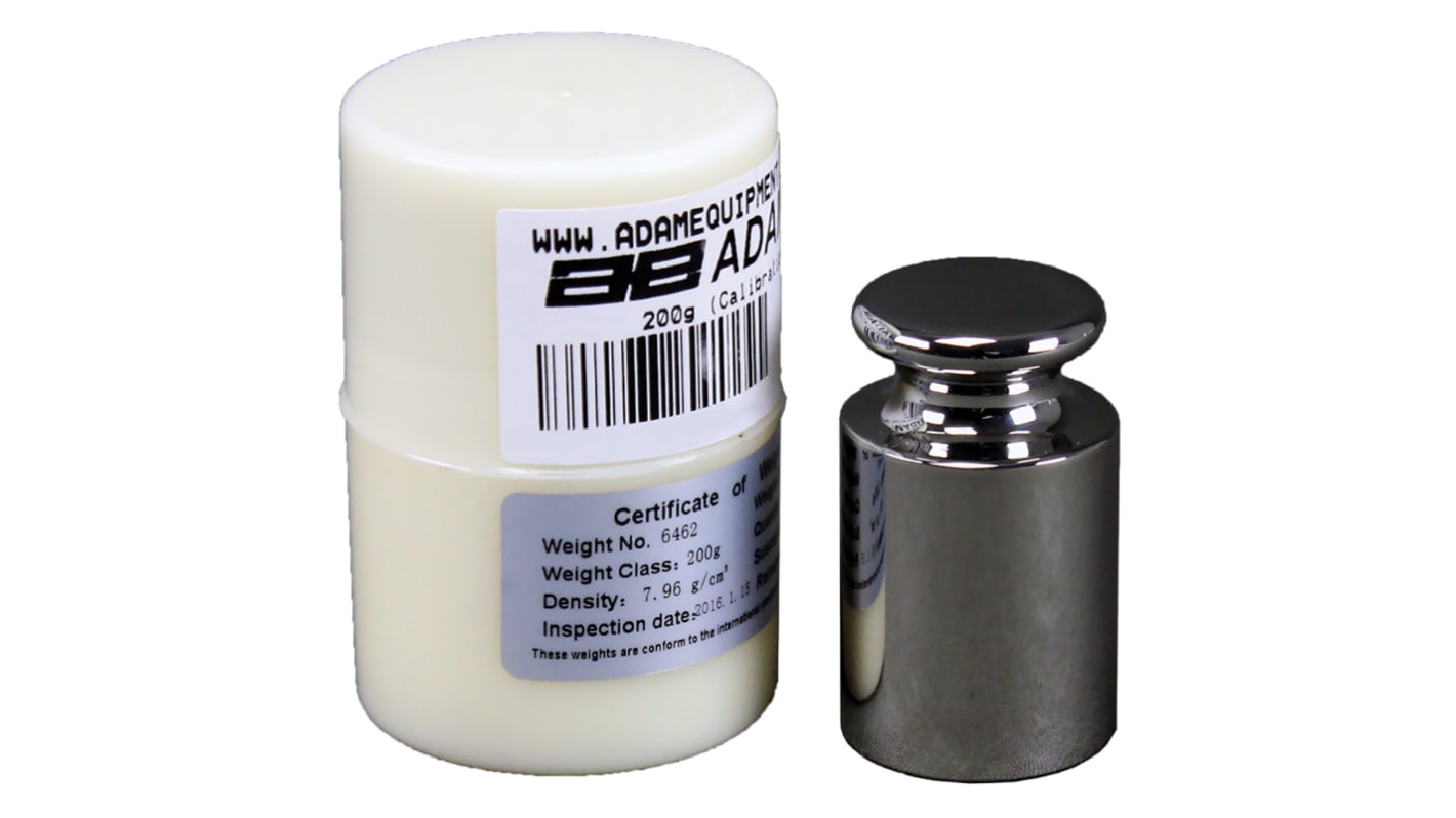 Peso de control de 200 g de balanza Adam Equipment Co Ltd F1 200g, Acero Inoxidable, clase F1