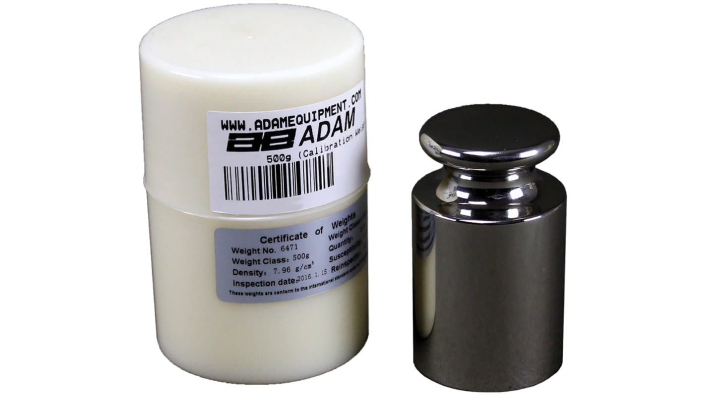 Peso de control de 500 g de balanza Adam Equipment Co Ltd F1 500gPreCal, Acero Inoxidable, clase F1