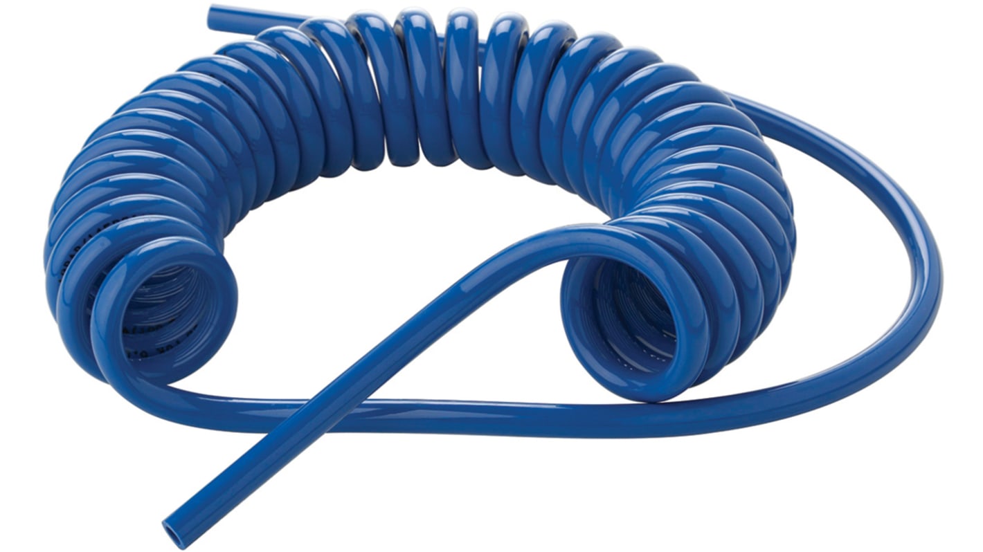 Tuyau spiralé, Bleu, Diam.ext 12mm, Long. 2m