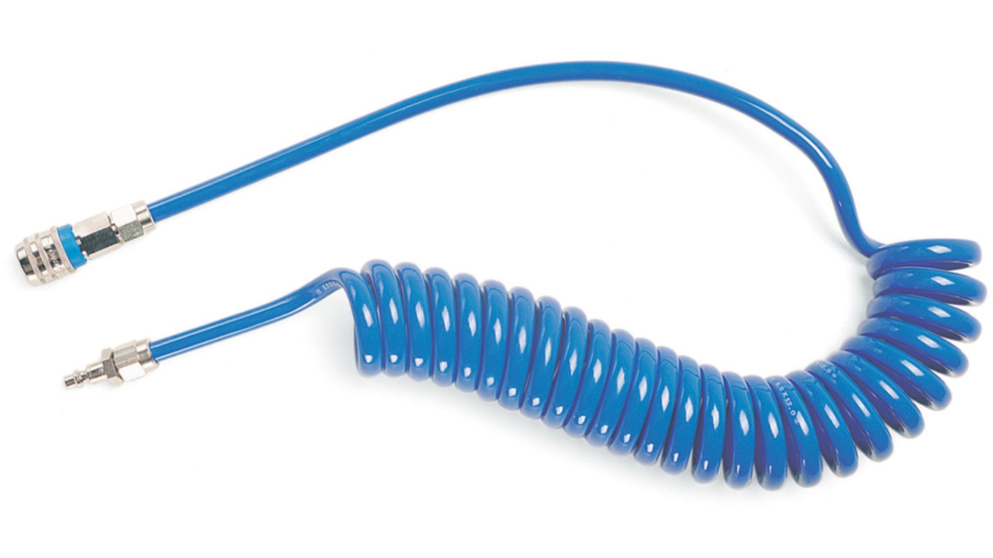 Manguera en espiral CEJN serie Espiral 320 de poliuretano Azul, longitud máx. 6m