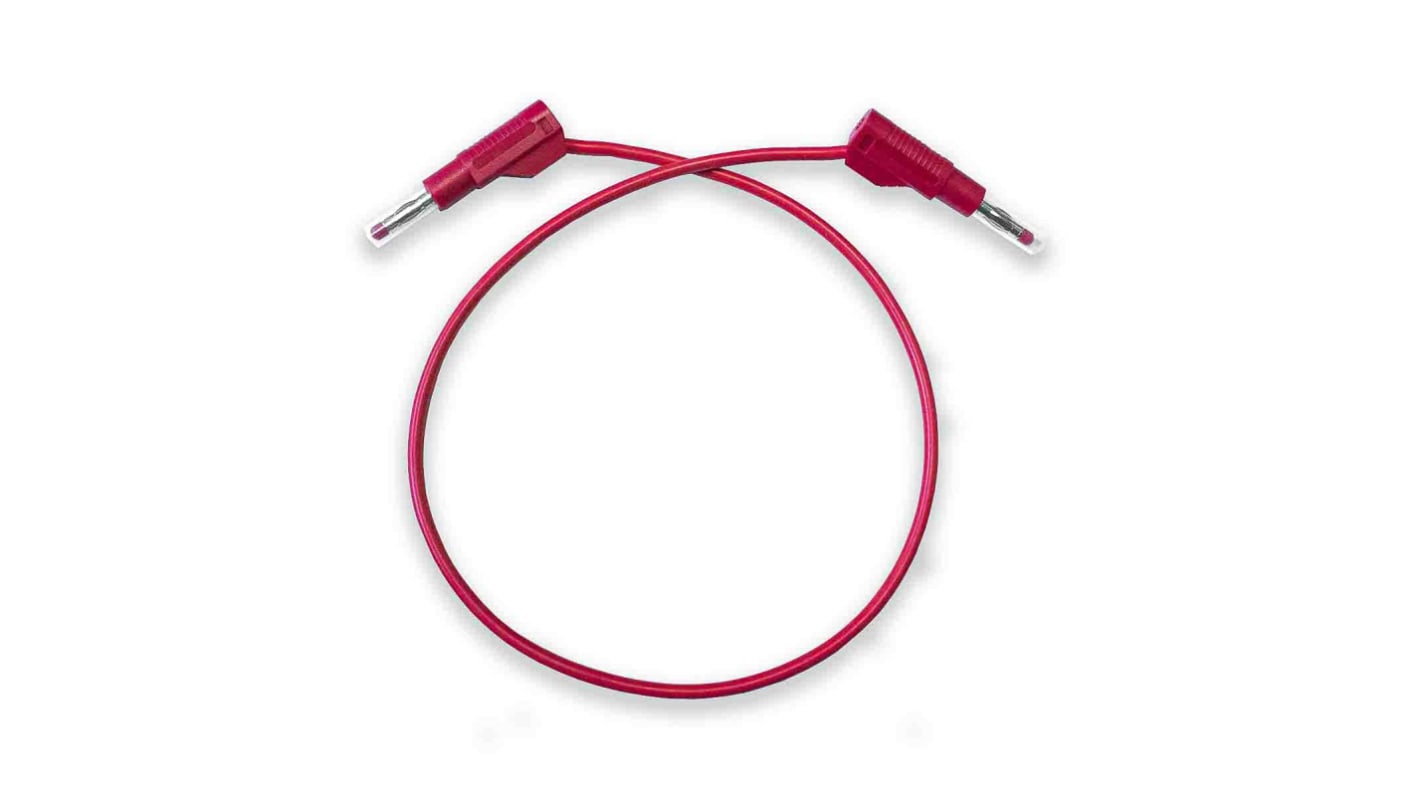 Cavo di prova da 4 mm Mueller Electric, Maschio-Maschio, 20A, 1kV, col. Rosso, 914.4mm