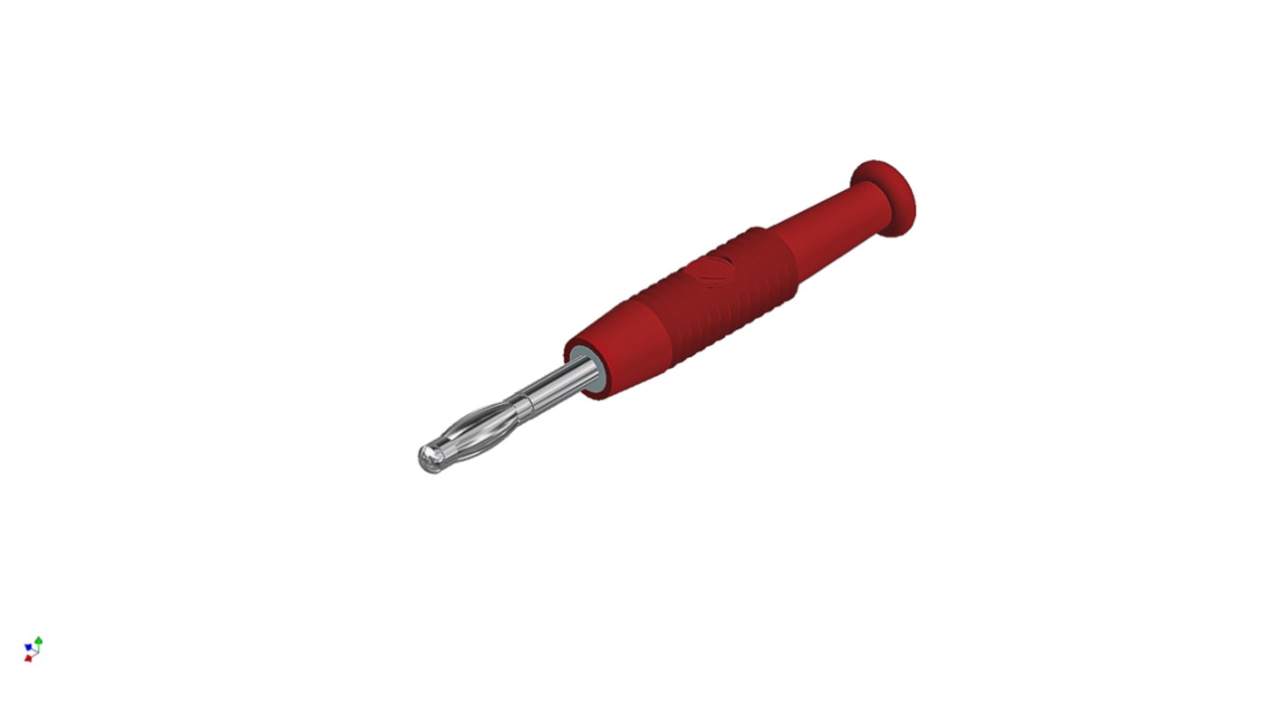 Hirschmann Test & Measurement Red Male Banana Connector, 6A, 30 V ac, 60V dc