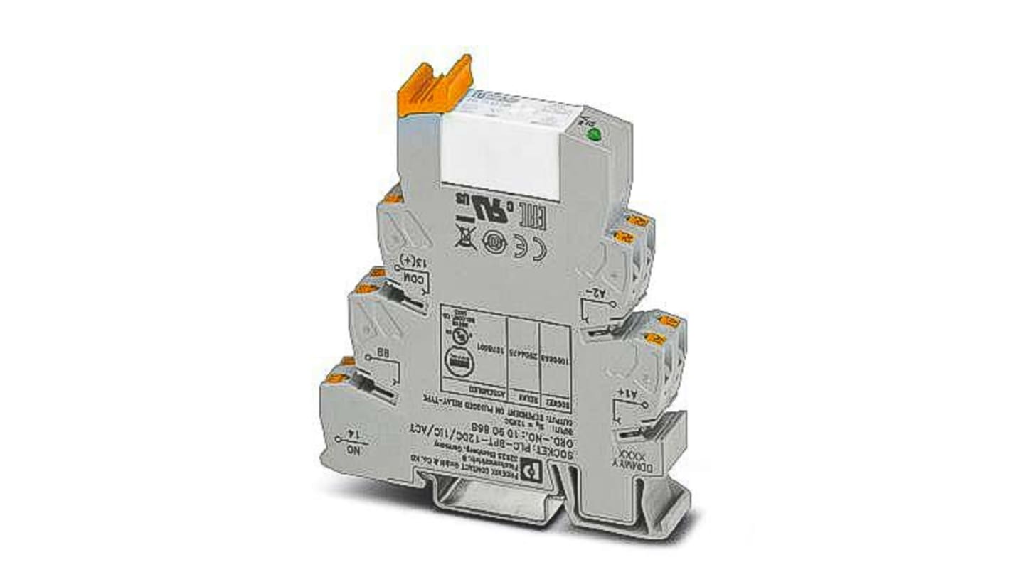 Phoenix Contact PLC-RPT- 12DC/ 1IC/ACT Series Interface Relay, DIN Rail Mount, 12V dc Coil, SPST