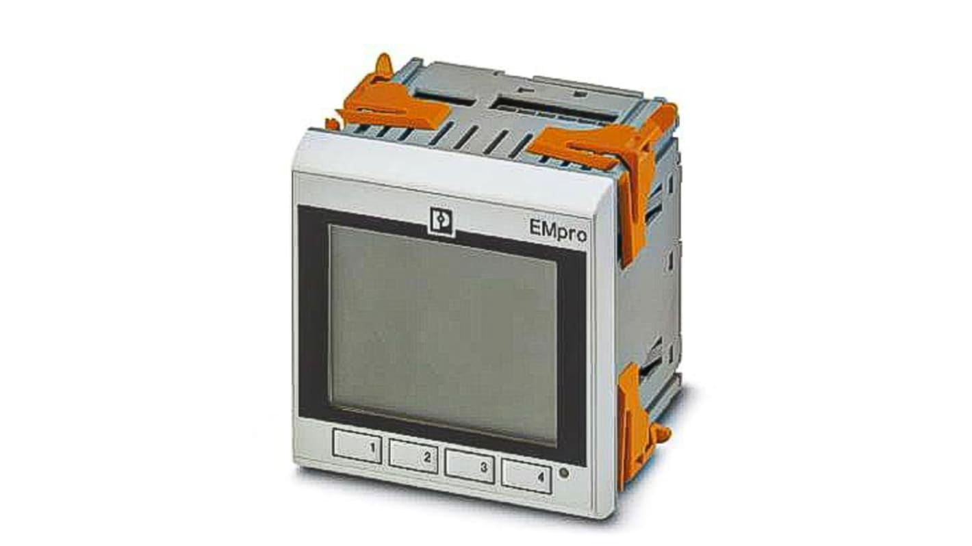 Medidor de energía Phoenix Contact serie EMpro, display LCD, precisión , Class 0.5 s, Class 2, 3 fases